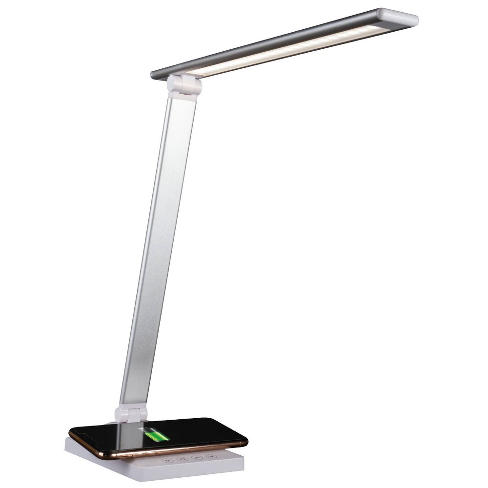 Photos - Floodlight / Street Light Entice Desk Lamp with Wireless Charging  White (Includes LED Light Bulb)