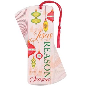 Dickson's Jesus Is The Reason for The Season - Ornament Design - Multicolor 6 x 2 Inch Paper/Tassel Place Holder Bookmark; Package of 12 - 1 of 1