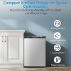 ZAFRO 2.6 Cu. Ft Mini Fridge with Freezer, Single-Door Compact Refrigerator, 7 Settings Temperature Adjustable, 2 Removable Shelves - 3 of 4