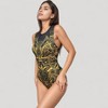 Anna-Kaci Women's One Piece Swimsuit with High Neckline and Sculpting Silhouette - 2 of 4