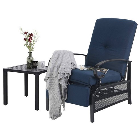 Patio Adjustable Recliner With Cushion - Captiva Designs : Target