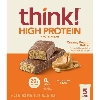 think! High Protein Creamy Peanut Butter Bars