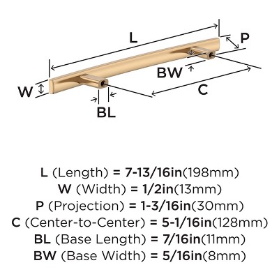 Cyprus 5-1/16'' Champagne Bronze Cabinet Drawer Pull