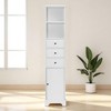 68.3-Inch Tall Storage Cabinet with 2 Drawers, Adjustable Shelf & Door, Freestanding MDF Organizer for Bathroom or Home - 4 of 4