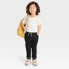 Toddler Boys' Solid Folded Woven Pull-On Jogger Pants - Cat & Jack™ Black - image 3 of 3