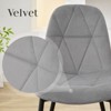 Hyleory Modern Upholstered Velvet Dining Chairs Set of 2 with Metal Legs and High Back, for Kitchen and Dining Room, Easy to Assemble and Clean - 3 of 4