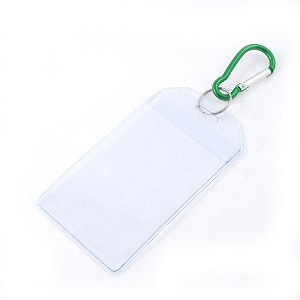 Unique Bargains Office Plastic Vertical Name ID Card Badge Holder Container Green Clear - 1 of 4