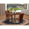HomeStock 3-Pc Mahogany Finish Solid Wood Top with Butterfly Leaf Dining Table Set - 2 of 4