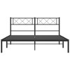 vidaXL Metal Bed Frame with Headboard Black 59.1 in.x78.7 in. - 4 of 4