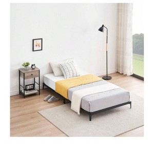 Low Profile Metal Bed Frame, Platform Base, Heavy Duty Mattress Foundation, No Box Spring Needed, High Weight Capacity, Easy Assembly - 1 of 4