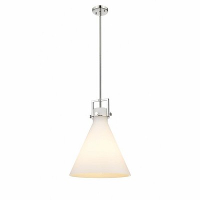 Newton Cone - 1 Light Stem Hung Pendant In Industrial Style-20.38 Inches Tall and 16 Inches Wide