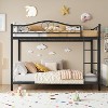 Coucheta Bunk Bed Twin Over Twin with Ladder & Full Safety Guardrail, Heavy Duty Metal Twin Over Twin Bunk Bed 400 Lbs Load Capacity, Noise Free - 3 of 4