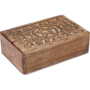 Hand Carved Wooden Keepsake Box, Elegant Vintage Memory Storage Box for Jewelry and Valuables, Gift for All Occasions - 1 of 4