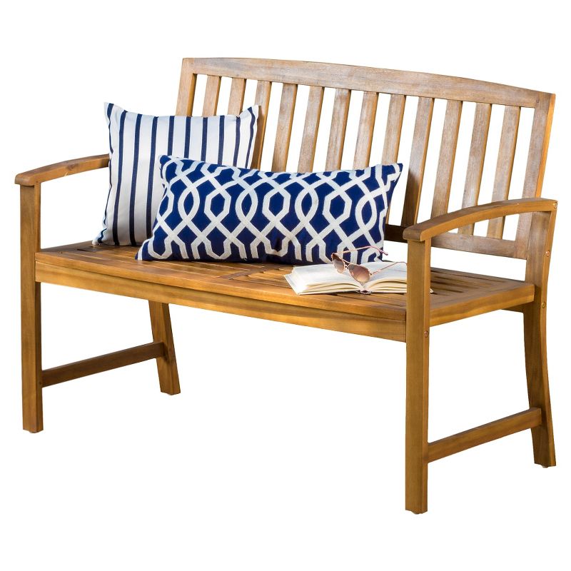 Loja Acacia Wood Bench - Christopher Knight Home, 1 of 7