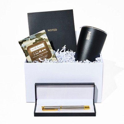 Knack Office Essentials Gift Set – Notebook, Gold & Silver Rollerball Pen, and Screen Cleaning Towelettes