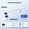 Bidet Attachment for Toilet, Self-Cleaning Dual Nozzle with Adjustable Water Pressure, Rear Wash Toilet Seat Attachment, - 3 of 4