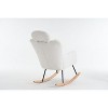 NicBex Accent Chair Rocking Chair with High Backrest and Pillows Mid Century Modern Glider Rocking Chair for Living Room, Bedroom, Offices - 3 of 4