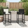 vidaXL Garden Bar Stool Black, Cream White - 3 of 4