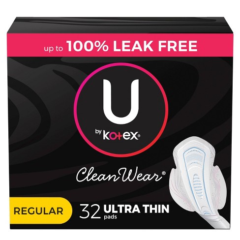 U by Kotex Cleanwear Ultra Thin Pads with Wings - Regular - Unscented - image 1 of 4