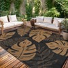Outdoor Rug Waterproof Plastic Straw Rug Modern Reversible Patio Carpet with Stakes - 2 of 4