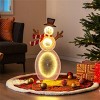 Syemin Decorative Holiday Scene Props Christmas Decoration Snowman Outdoor Yard Decoration Set Christmars Decor, Gold, 18"*12"*30" - 4 of 4
