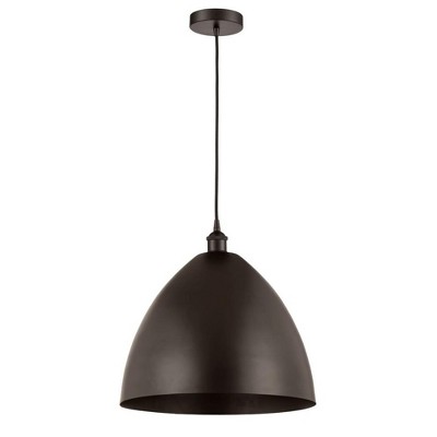 Edison Dome - 1 Light Cord Hung Mini Pendant In Industrial Style-18.75 Inches Tall and 16 Inches Wide