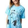 Coraline Character & Icons Women’s Blue Mineral Wash Crew Neck Short Sleeve T-shirt - 2 of 4