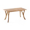7-Piece Outdoor Acacia Wood Dining Set with Rectangular Table and 6 Cushioned Chair - 4 of 4