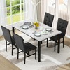 Hooseng Dining Table Set for 4, 5-Piece Kitchen Table Chairs Set, Rectangle Dining Room Table set with Four Chairs for Dining or Living Room - 3 of 4