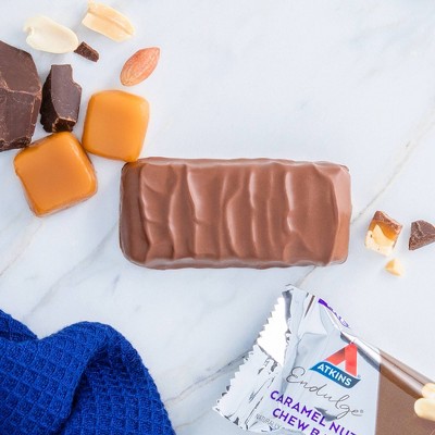 Atkins Endulge Caramel Nut Chew Bar - 5ct/6oz: Chewy, 5g Protein, Ready to Eat