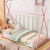 Sapphtopaz Floor Bed for Kids with Triangle Structure Platform Bed Frame for Boys & Girls, Bedroom, Nursery, Playroom - 2 of 4