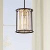 Possini Euro Design Bronze Gold Mini Pendant 8" Wide Modern Clear Crystal Rods Fixture for Dining Room House Bedroom Kitchen Home - 2 of 4