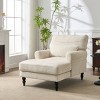Modern Upholstered Chaise Lounge Sofa Chair, Cozy Recliner with Thick Cushion for Living Room or Bedroom - The Pop Home - 3 of 4