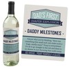 Big Dot of Happiness Daddy's First Milestones - Gift For Men - Wine Bottle Label Stickers - Set of 4 - 2 of 4