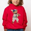 The Juniper Shop Watercolor Baseball Bear Toddler Hoodie - 3 of 4