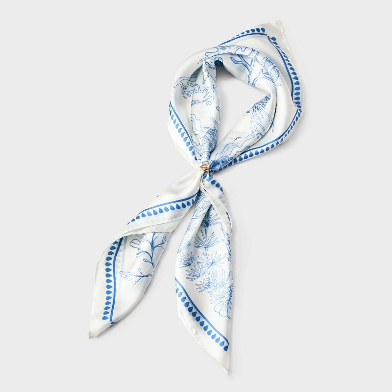 Sea Life Print Scarf - Universal Thread™ Blue
