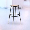 National Public Seating 6200 Series Heavy-Duty 32.5" Adjustable Steel Stool with 14" Round Seat Pan Supports Up to 500 Pounds, Black - 4 of 4