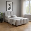HomeRoots Gray Tufted Velvet Upholstered Twin Bed Frame - 2 of 4