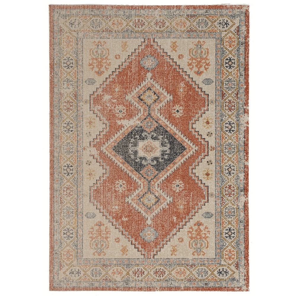 2'x3' Great Zero Lofton Rug Off White/Red - Linon