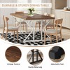 Lirago Farmhouse Dining Table-Vintage Brown Top White Trestle Base Rustic Dining for 6 People - 3 of 4
