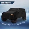 Unique Bargains SUV Car Cover Fit for Jeep Wrangler JK JL 2 Door 2007-2021 Waterproof Sun Rain Dust Wind Snow Protection 210D Oxford - 3 of 4