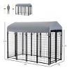 Outdoor Dog Kennel with Roof,Heavy Duty Dog Playpen with Lockable Door and Water Resistant Canopy for Medium and Large Dogs - LAOTIES - 2 of 4