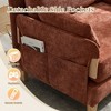 PAGED Comfy Accent Chair Foldable Sofa Bed Recliner Mid-century Modern Lounge Chair with Pillows and Removable Side Pockets for Living Room - 3 of 4