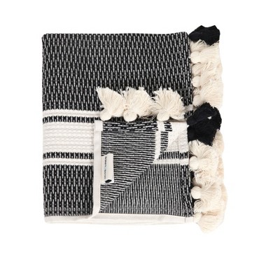 Olive & Linen Pom Pom Bath Mat