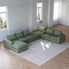 Oversized Corduroy Cloud 6-Module Sectional Sofa with Chaise, U-Shaped Modern Upholstered Sofa, Neck Pillows, High-Density Foam, No Assembly Needed - 4 of 4