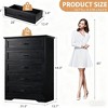 COZONY 5/6 Drawer Dresser with Wide Metal Handle, Farmhouse Modern Wood Chest for Bedroom & Living Room - 2 of 4