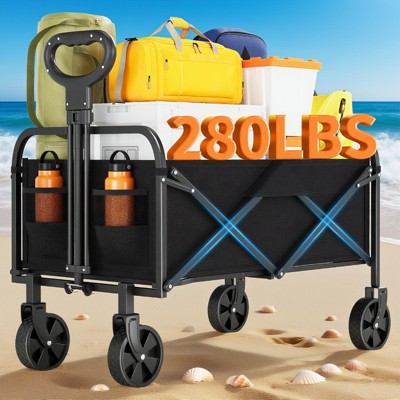 Foldable Collapsible Durable All Terrain Utility Pull Beach Wagon