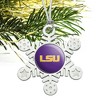 Louisiana State University Primary Logo Metal Snowflake Christmas Tree Holiday Ornament - 2 of 3
