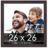 PosterPalooza | Square Textured Brown Picture Frame - UV Acrylic, Foam Board Backing, Hanging Hardware - 2 of 4