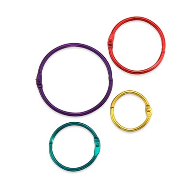 Hygloss Metallic Book Rings, Pack of 36 (Case of 2)